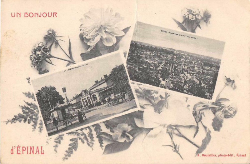 Carte postale ancienne Un Bonjour D'Epinal