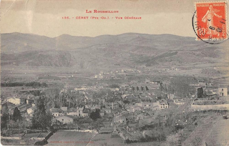 Carte postale ancienne Ceret Vue Generale à Céret