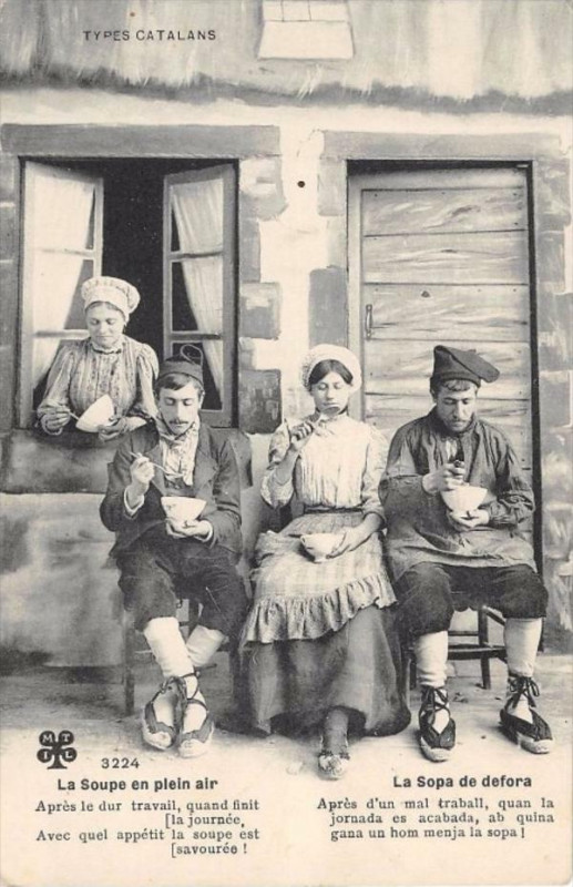 Carte postale ancienne Type Catalans La Sopa De Defora