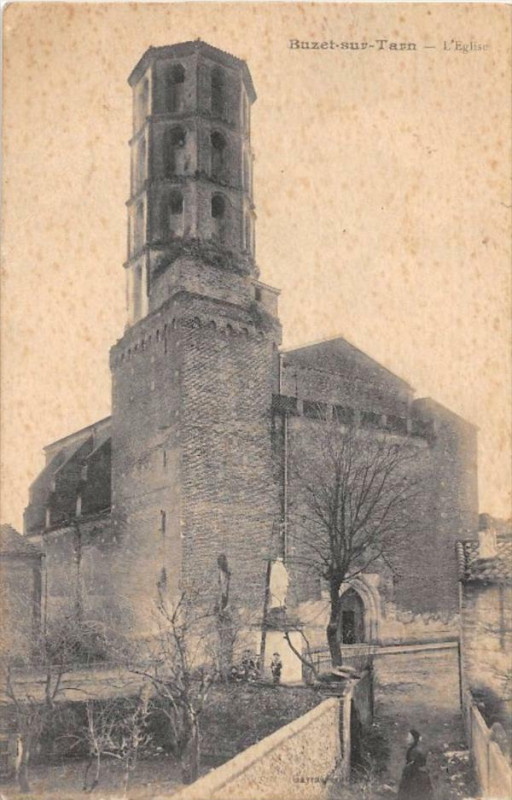 Carte postale ancienne Buzet Sur Tarn L'Eglise