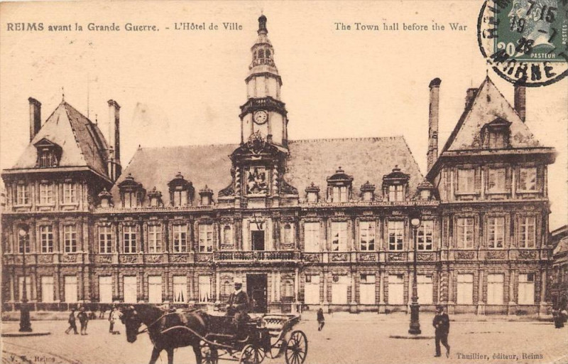 Carte postale ancienne Reims Hotel De Ville à Reims