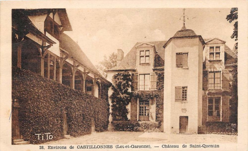 Carte postale ancienne Env.de Castillonnes Chateau De Saint Quentin à Castillonnès