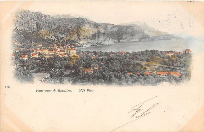Carte postale ancienne Panorama De Beaulieu (dos non divisé)