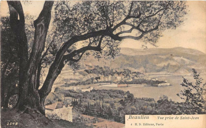 Carte postale ancienne Baulieu Vue Prise De Saint Jean