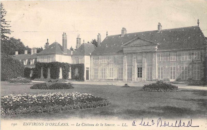 Carte postale ancienne Env.orleans Chateau De La Source