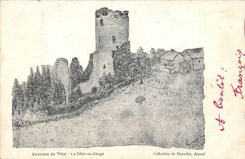 Carte postale ancienne Environs De Thiat La Cote Au Champt (dos non divisé)