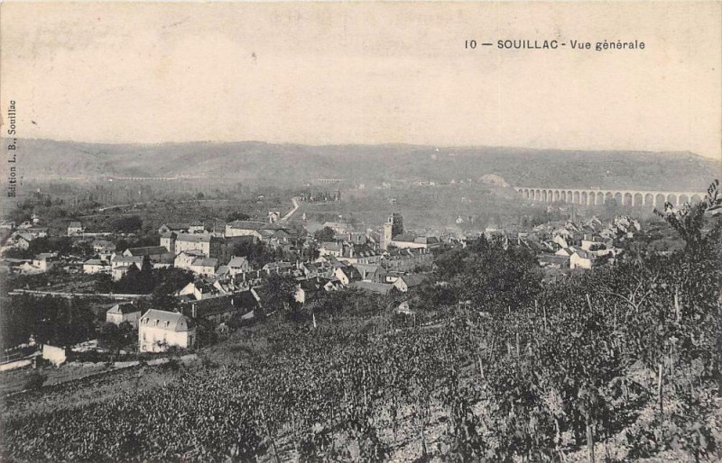 Carte postale ancienne Souillac Vue Generale à Souillac