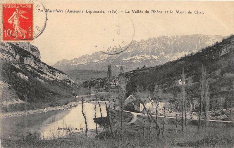 Carte postale ancienne La Maladiere La Vallee Du Rhone Mont Du Chat