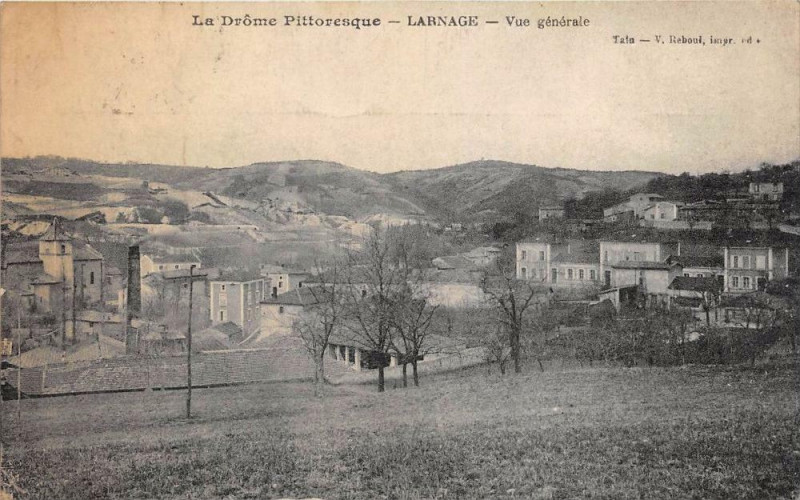 Carte postale ancienne Larnage Vue Generale à Larnage