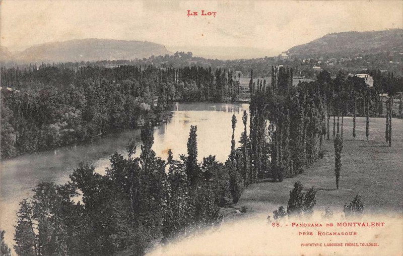 Carte postale ancienne Le Lot Panorama De Montvalent à Montvalent