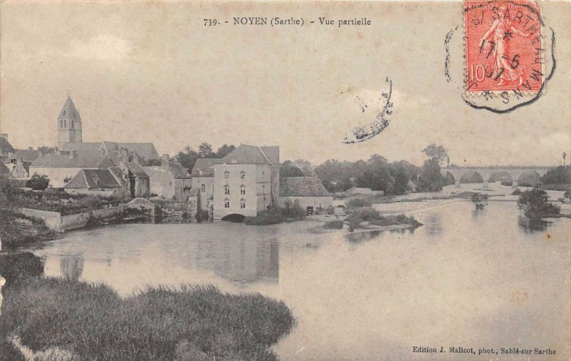 Carte postale ancienne Noyen Vue Partielle