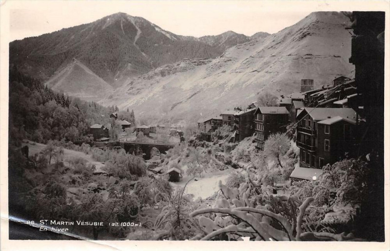 Carte postale ancienne Saint Martin Vesubie En Hiver