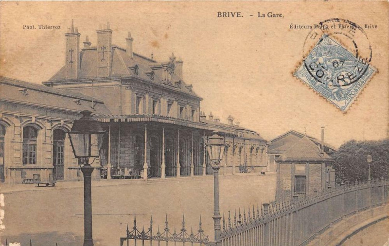 Carte postale ancienne Brive La Gare