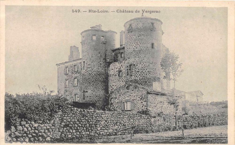 Carte postale ancienne Haute Loire Chateau De Vergerac