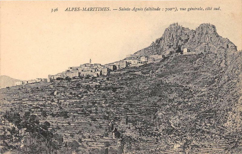 Carte postale ancienne Sainte Agnes Vue Generale Cote Sud