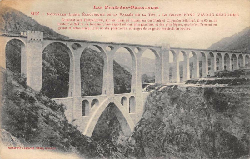 Carte postale ancienne Nouvelle Ligne De La Vallee De La Tet