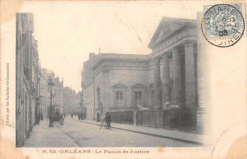 Carte postale ancienne Orleans Le Palais De Justice (dos non divisé) à Orléans