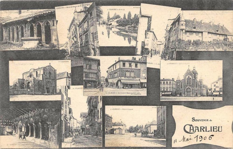 Carte postale ancienne Souvenir De Charlieu à Charlieu
