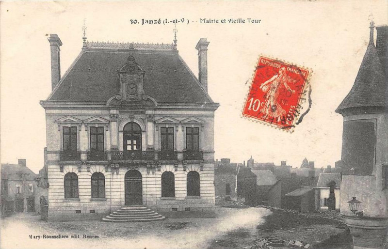 Carte postale ancienne Janze Mairie à Janzé