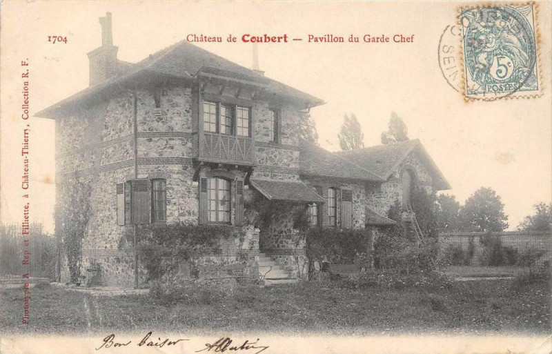 Carte postale ancienne Chateau De Coubert Pavillon Du Garde Chef (dos non divisé) à Coubert