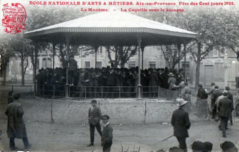 Carte postale ancienne Aix En Provence Ecole Nationale D'Arts Et Metiers Fete Des Cent Jours 192 à Aix-en-Provence