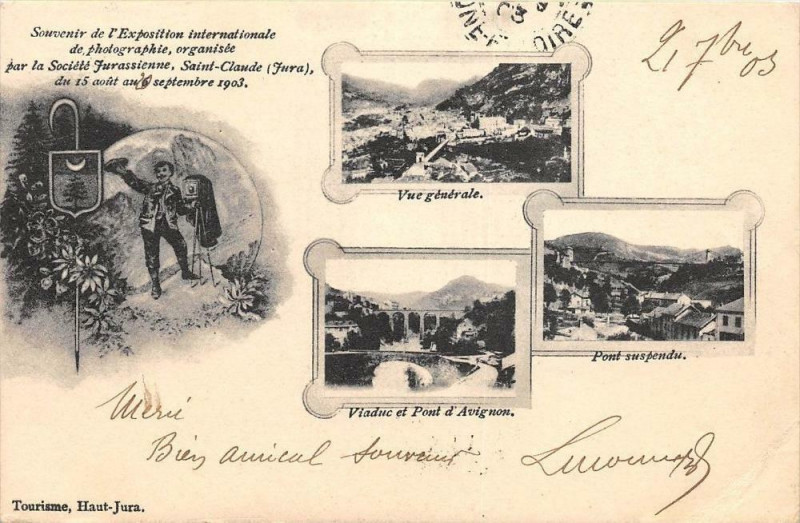 Carte postale ancienne Saint Claude Souvenir De L´EXPOSITION De Photographie Organisee Par La St à Saint-Claude
