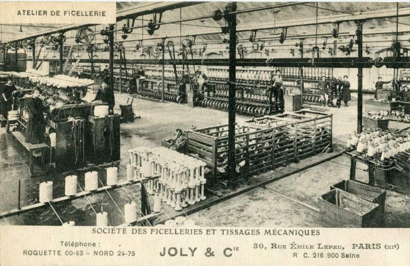 Carte postale ancienne Paris XIe Societe Des Ficelleries Et Tissages Mecaniques Joly Et Cie Rue à Paris 11e
