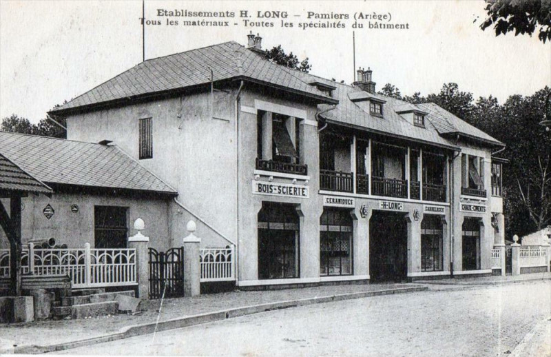 Carte postale ancienne Pamiers Etablissement H.long Tous Les Materiaux Toutes Les Specialites Du à Pamiers