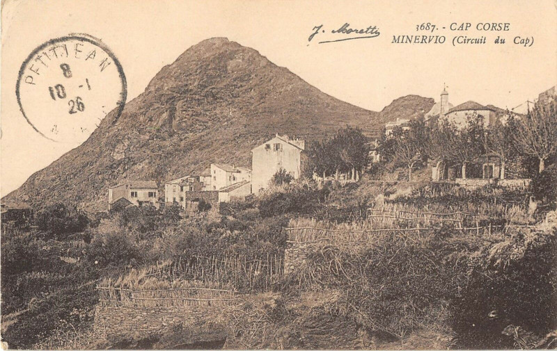 Carte postale ancienne 20 Corse Minervio Circuit Du Cap