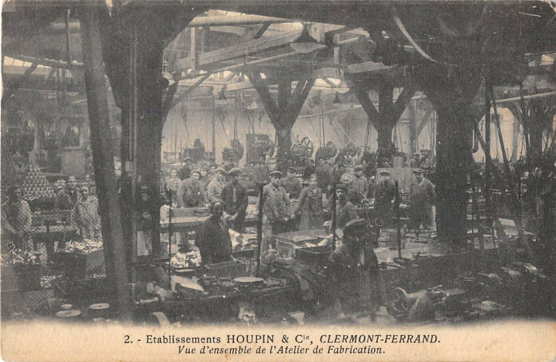 Carte postale ancienne Clermont Ferrand Etablissement Houpin Vue Atelier Fabrication (rare à Clermont-Ferrand