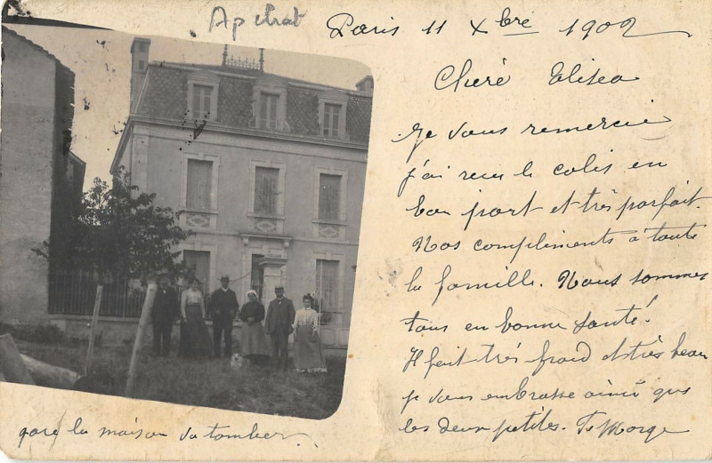 Carte postale ancienne Carte Photo Apchat (dos non divisé) à Apchat