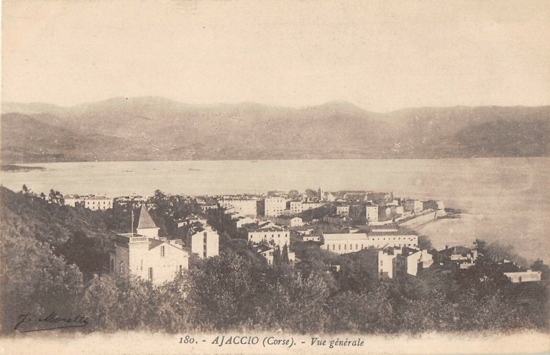 Carte postale ancienne 20 Corse Ajaccio Vue Generale à Ajaccio