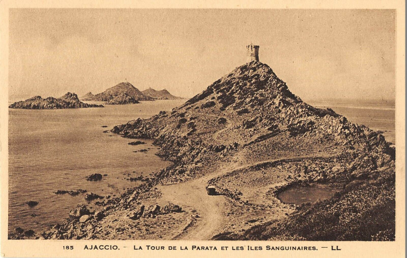 Carte postale ancienne 20 Corse Ajaccio La Tour De La Parata Et Les Iles Sanguinaires à Ajaccio