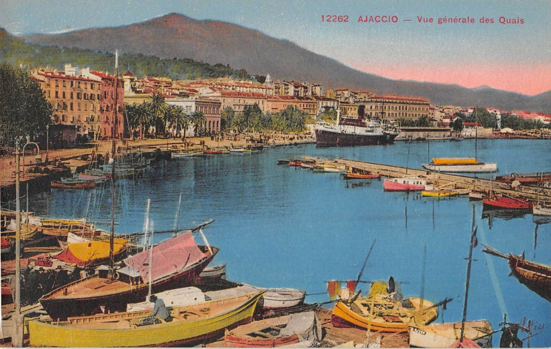 Carte postale ancienne 20 Corse Ajaccio Vue Generale Des Quais à Ajaccio