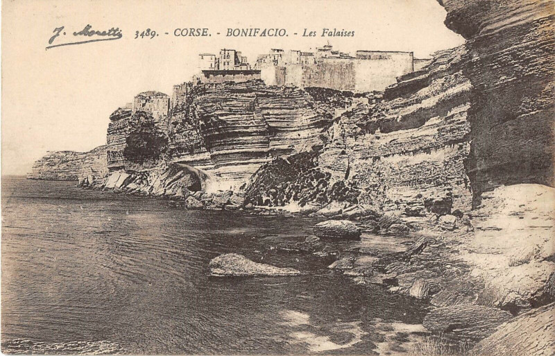 Carte postale ancienne 20 Corse Bonifacio Les Falaises à Bonifacio