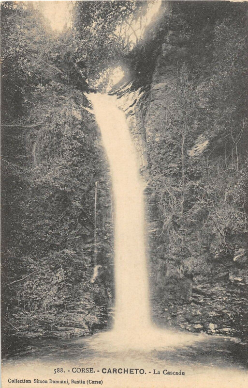 Carte postale ancienne 20 Corse Carchetto La Cascade