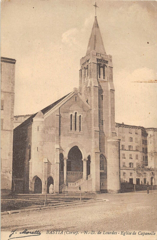 Carte postale ancienne 20 Corse Bastia N.d.de Lourdes Eglise De Capanelle à Bastia