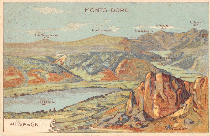 Carte postale ancienne Cpa Illustrateur Monts Dore