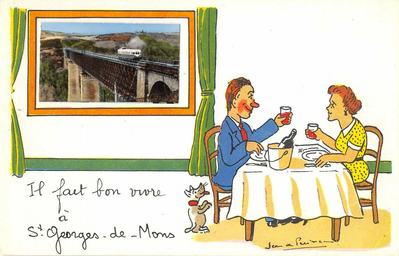 Carte postale ancienne Il Fait Bon Vivre A Saint Georges De Mons à Mons