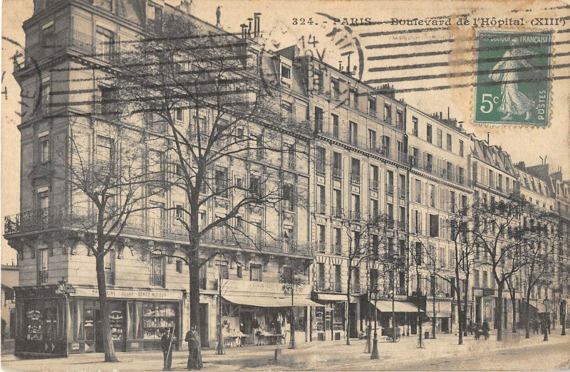 Carte postale ancienne Boulevard de l'Hôpital à Paris 13e