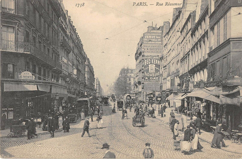 Carte postale ancienne Paris IIIe Rue Reaumur à Paris 3e