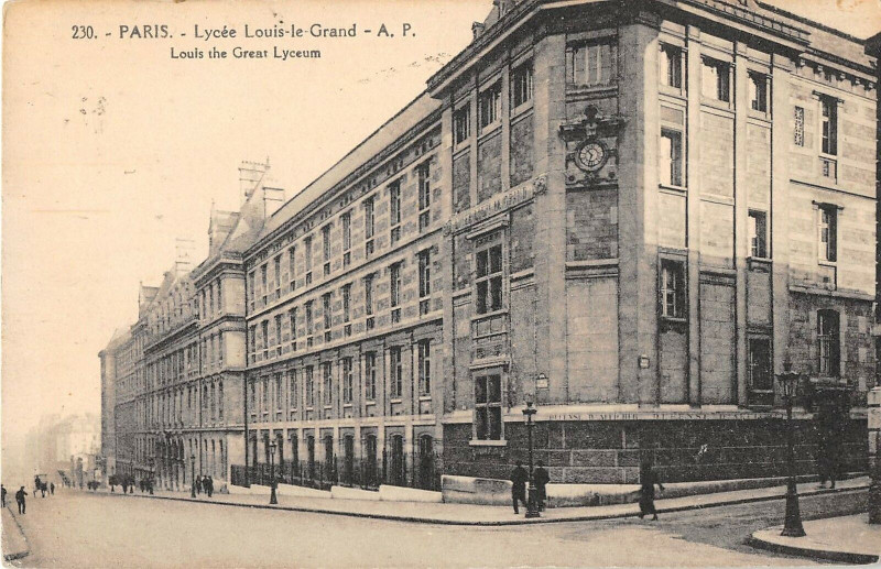 Carte postale ancienne Paris Ve Lycee Louis Le Grand à Paris 5e