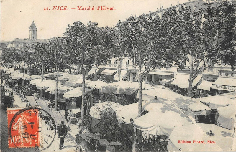 Carte postale ancienne Nice Marche D'Hiver à Nice