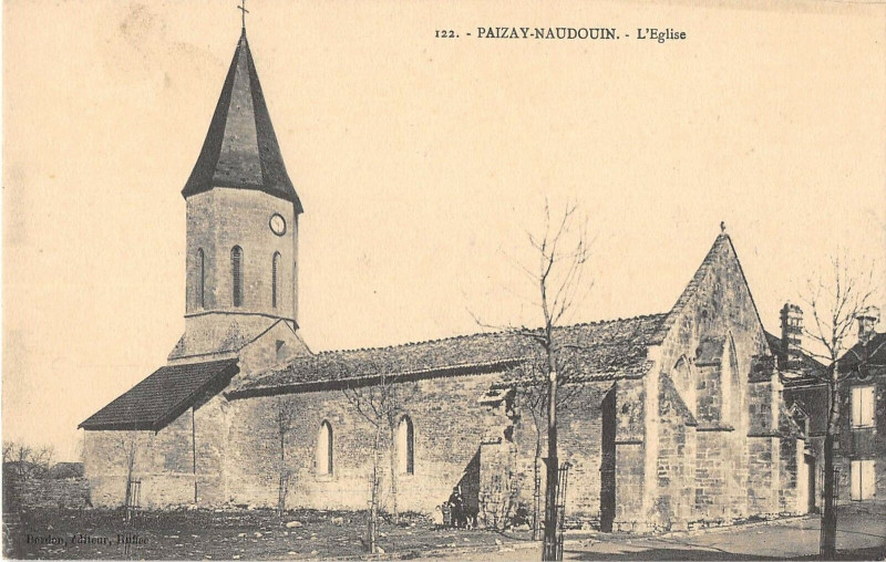 Carte postale ancienne Paizay Naudouin L'Eglise