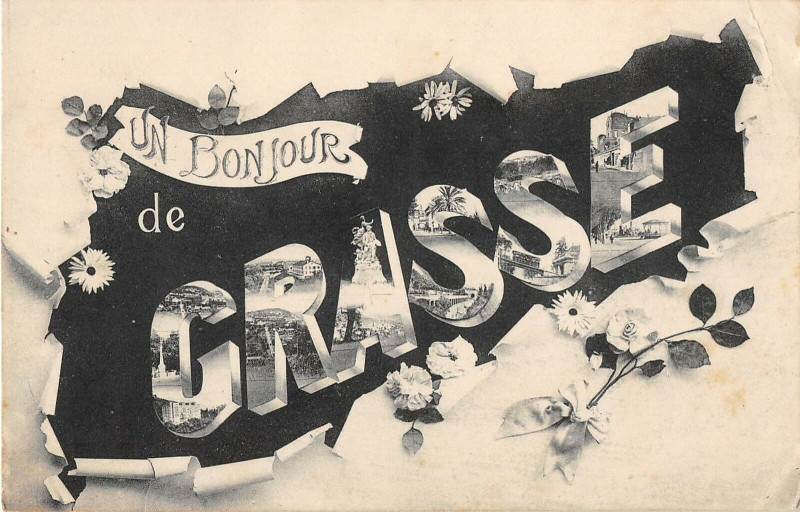 Carte postale ancienne Un Bonjour De Grasse à Grasse