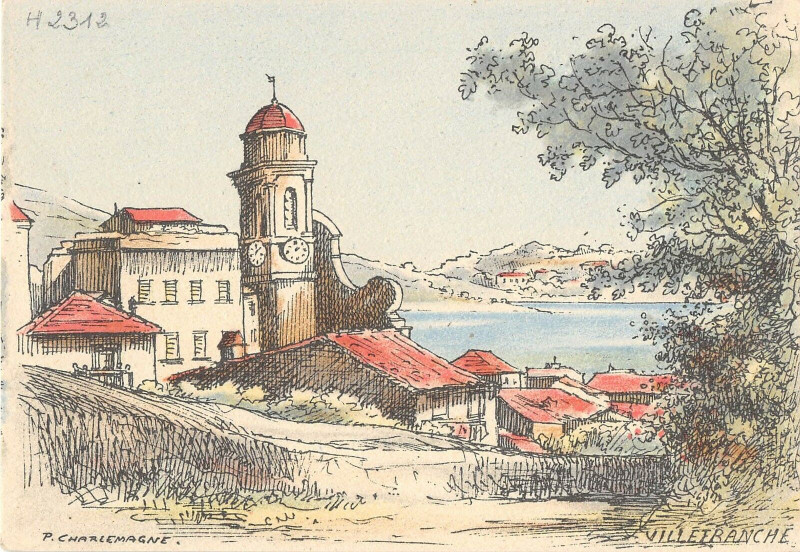 Carte postale ancienne Cpa Illustrateur Villefranche