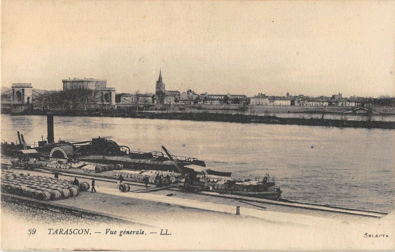 Carte postale ancienne Tarascon Vue Generale à Tarascon
