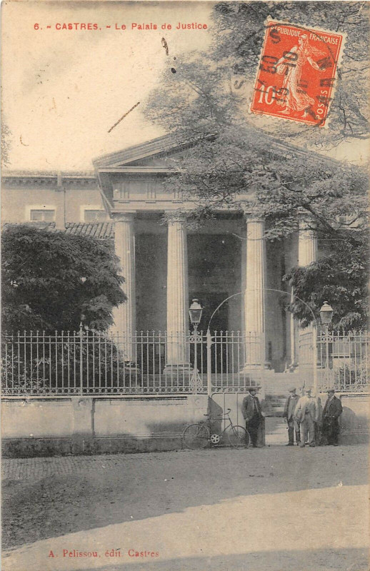 Carte postale ancienne Castres Le Palais De Justice à Castres