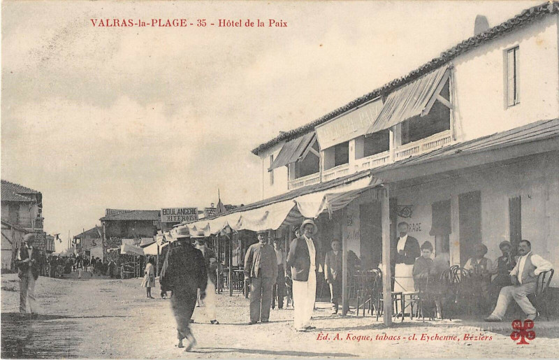 Carte postale ancienne Valras La Plage Hotel De La Paix