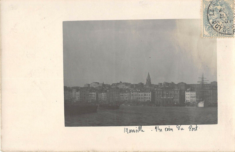 Carte postale ancienne Marseille (carte photo du port N°2 cliché unique à Marseille